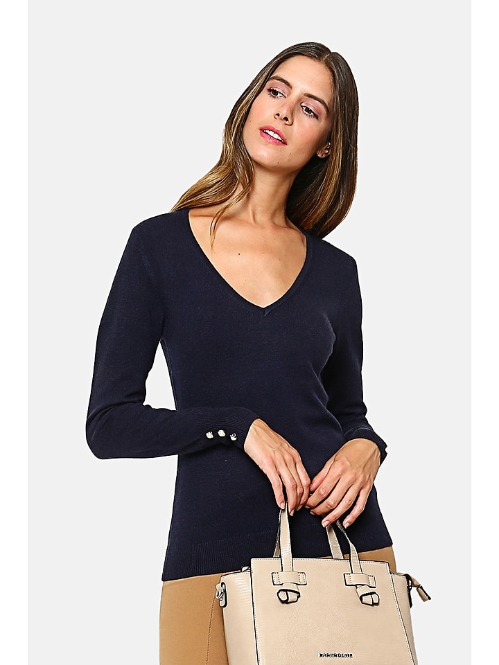 William de Faye Sweter w kolorze granatowym rozmiar: 34