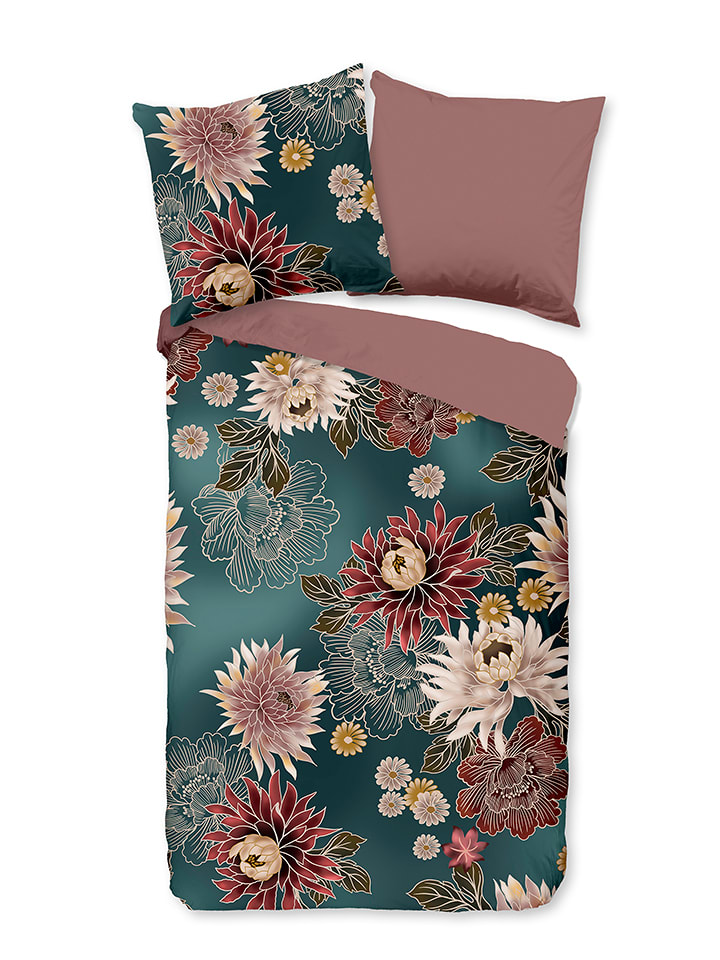 Pure Komplet pościeli "May" w kolorze morskim z mikrofibry rozmiar: 200x220 cm