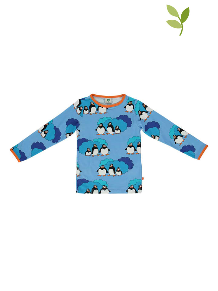 Småfolk Koszulka "Penguins" w kolorze błękitnym rozmiar: 86/92