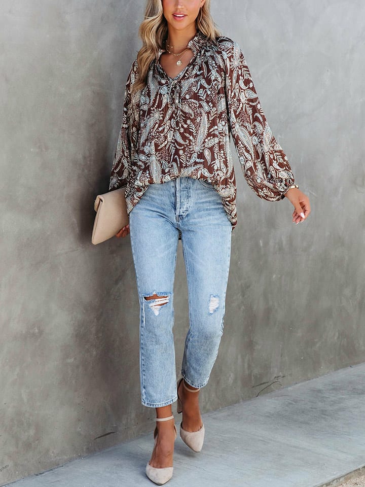 Milan Kiss Bluzka w kolorze brązowym rozmiar: L