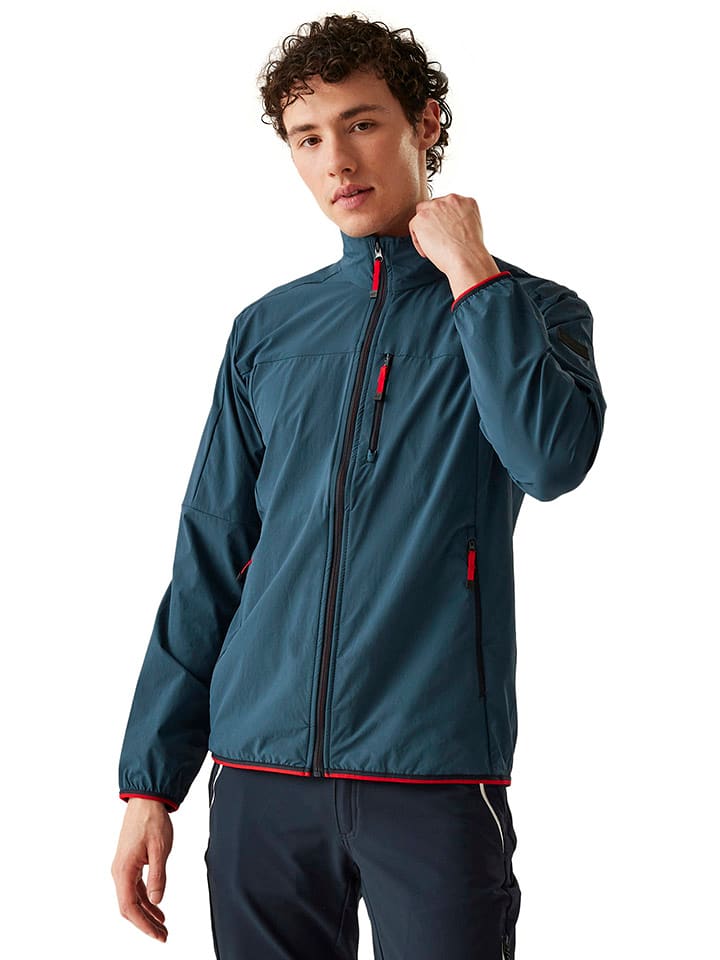 Regatta Kurtka przeciwdeszczowa "Prestfield" w kolorze niebieskim rozmiar: M