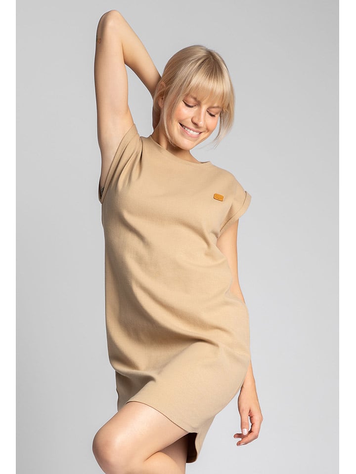 La Lupa Sukienka w kolorze beżowym rozmiar: M