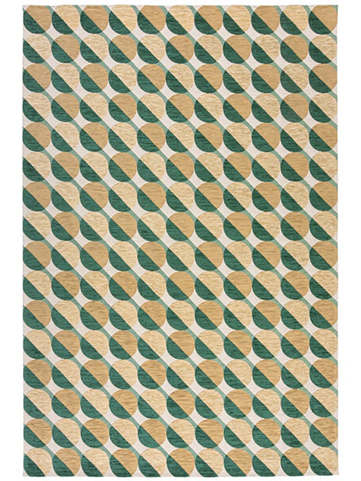 Flair Rugs Dywan "Carlos Circle" w kolorze zielono-żółtym rozmiar: 120x170 cm