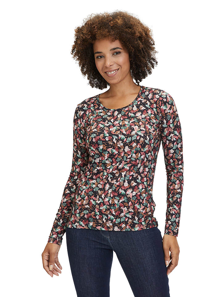 Betty Barclay Koszulka w kolorze czarno-zielono-czerwonym rozmiar: 44