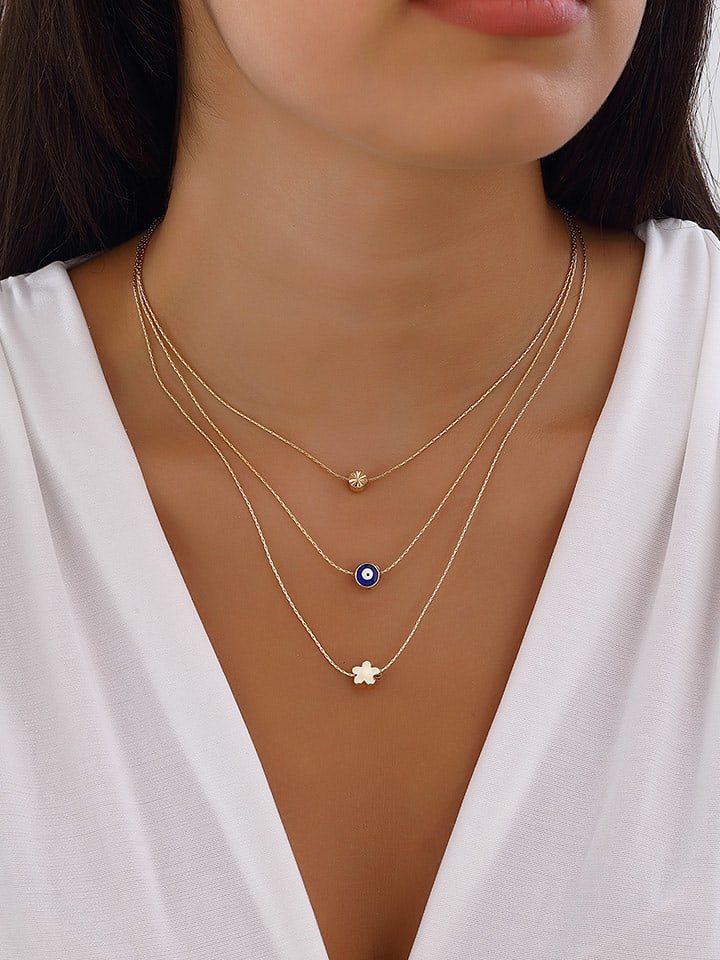 Nakkash Pozłacany naszyjnik z elementem ozdobnym rozmiar: onesize