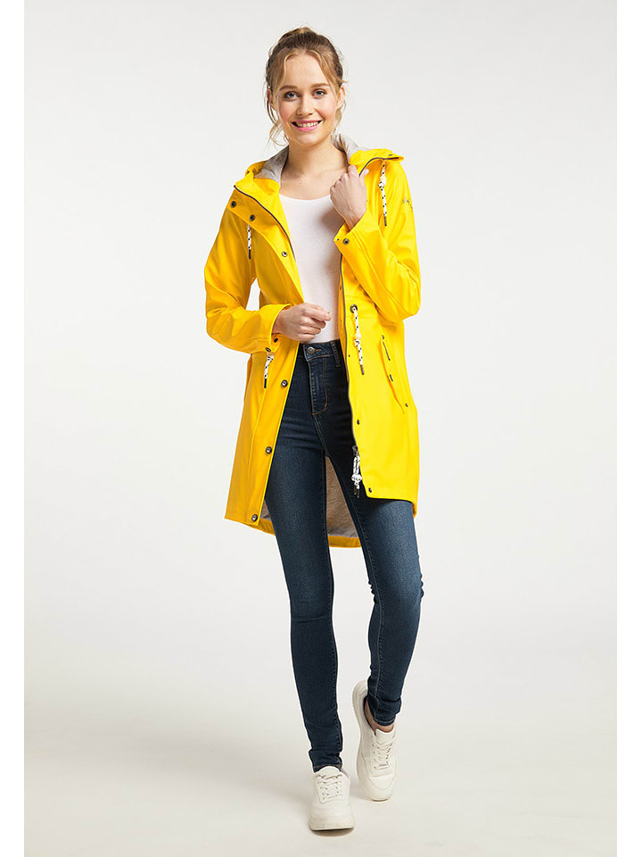 Schmuddelwedda Parka przeciwdeszczowa w kolorze żółtym rozmiar: M