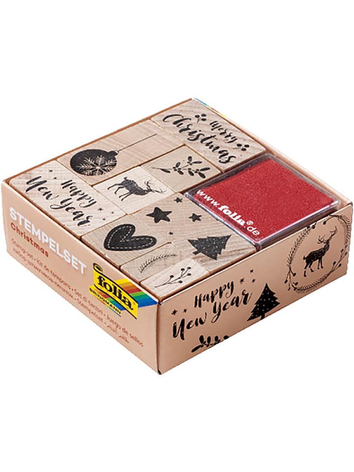 folia PAPER Zestaw stempli "Christmas" w kolorze beżowym rozmiar: onesize