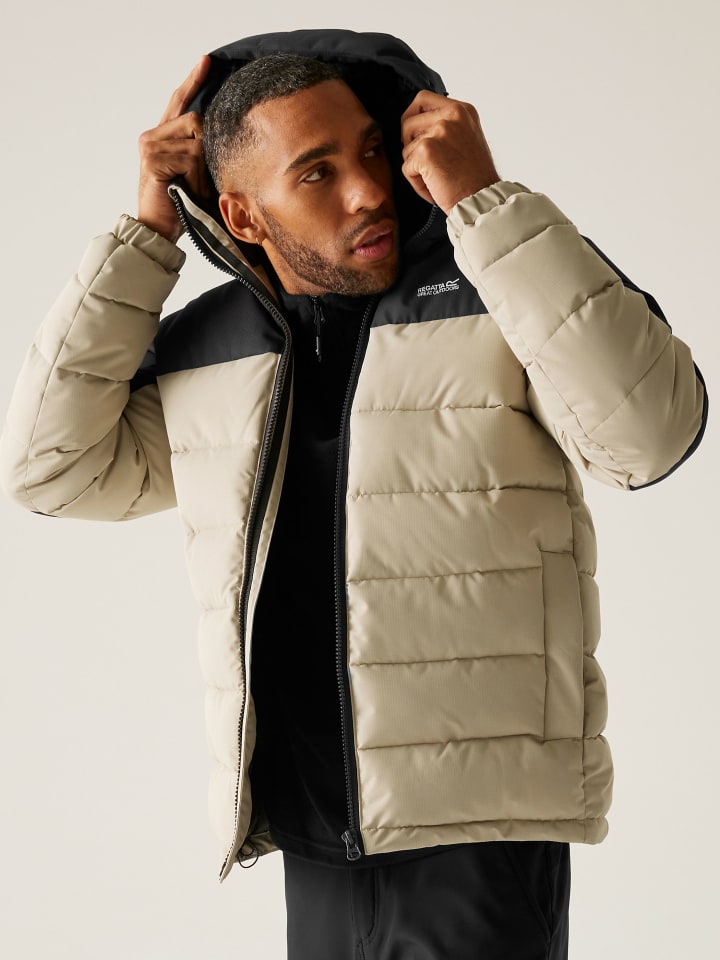 Regatta Kurtka pikowana "Aldthorn" w kolorze beżowo-czarnym rozmiar: L