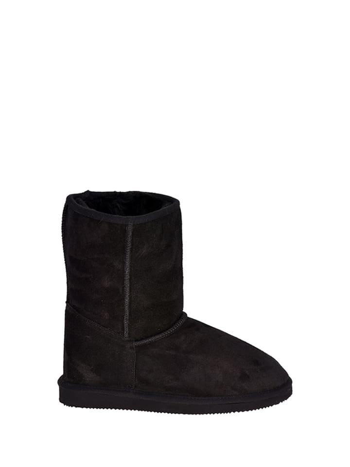 Skórzane botki w kolorze czarnym