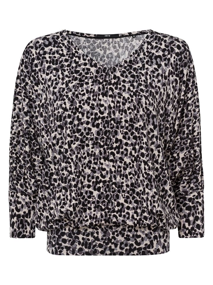 Zero Bluzka w kolorze szaro-czarnym rozmiar: 40