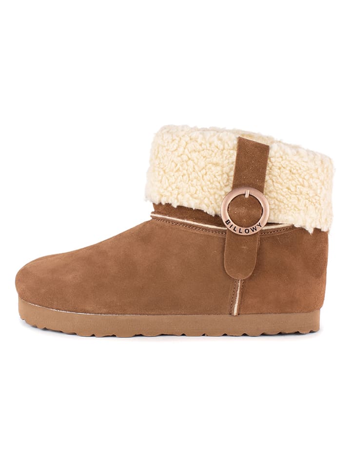 billowy Skórzane botki zimowe w kolorze jasnobrązowym rozmiar: 40