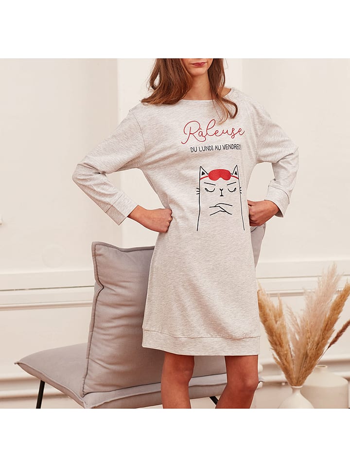 Lina Pink Koszula nocna w kolorze szarym rozmiar: 164