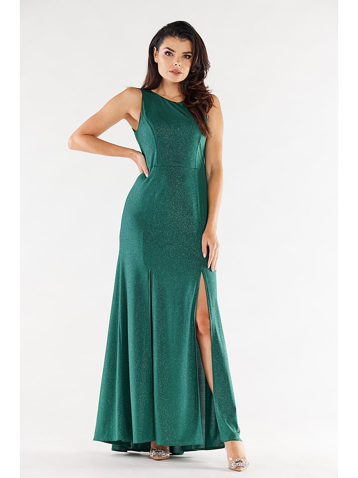 Awama Sukienka w kolorze zielonym rozmiar: L