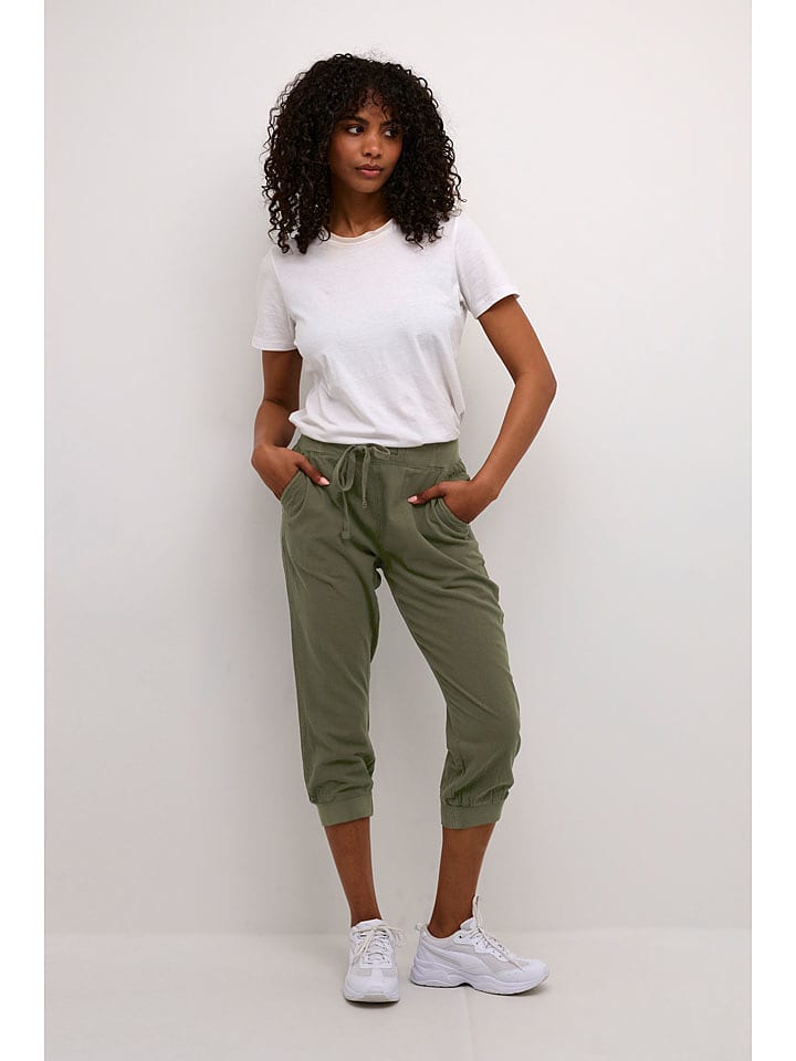 Kaffe Rybaczki "Naya" w kolorze oliwkowym rozmiar: 36