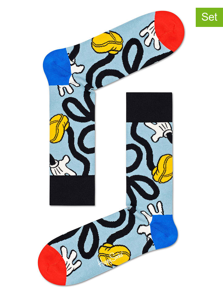 Happy Socks Skarpety (2 pary) w kolorze błękitnym ze wzorem rozmiar: 36-40