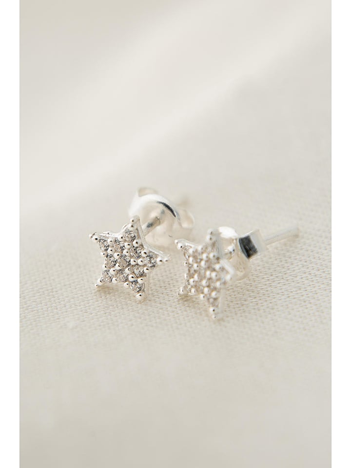 Lodie Silver Srebrne kolczyki-wkrętki z cyrkoniami rozmiar: onesize