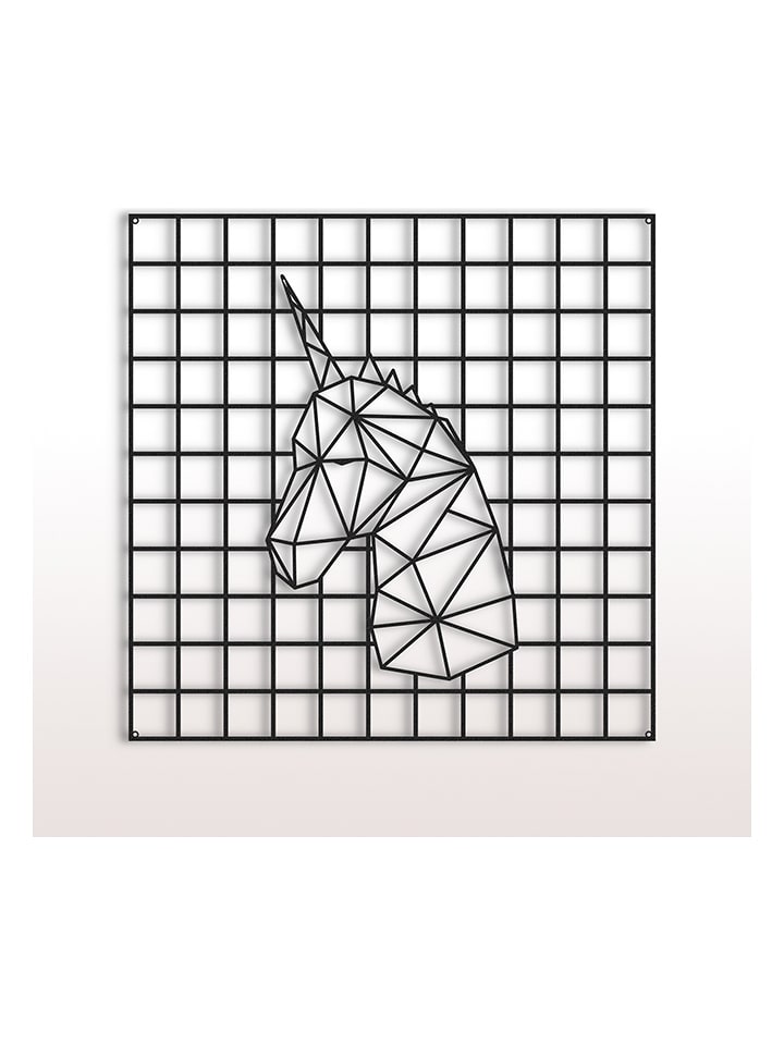 hippodino Dekoracja ścienna w kolorze czarnym - 50 x 50 cm rozmiar: onesize