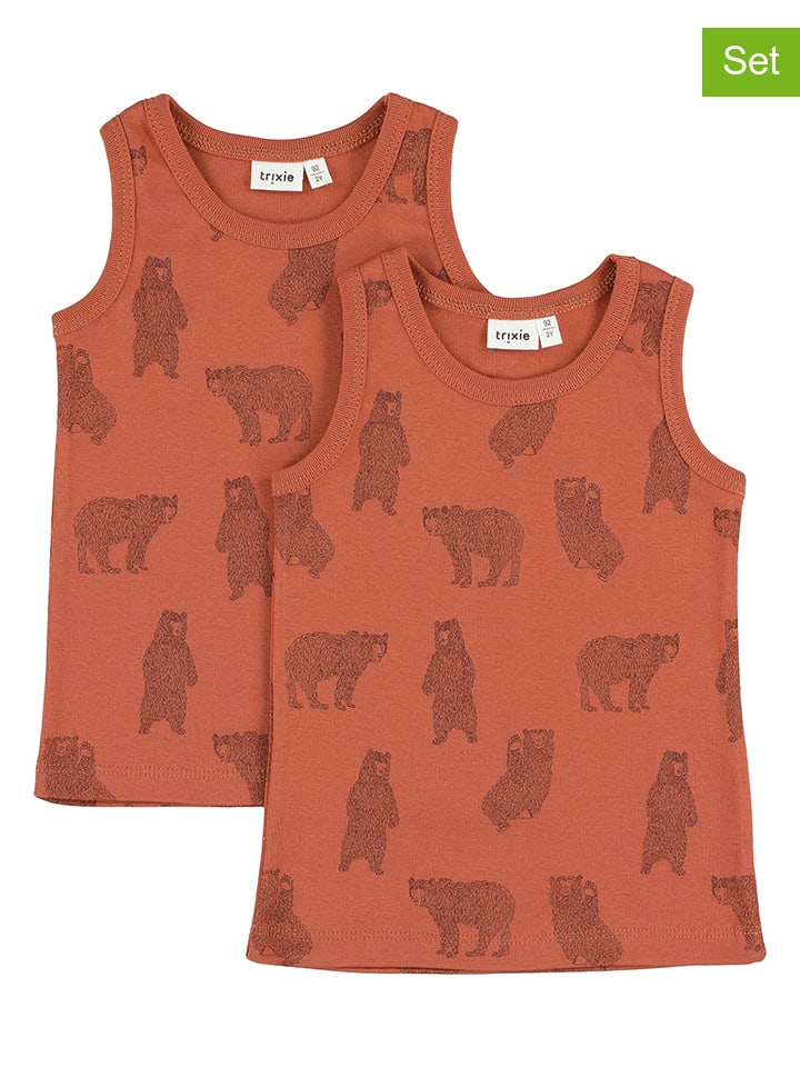 TRIXIE Podkoszulki (2 szt.) "Brave Bear" w kolorze jasnobrązowym rozmiar: 92
