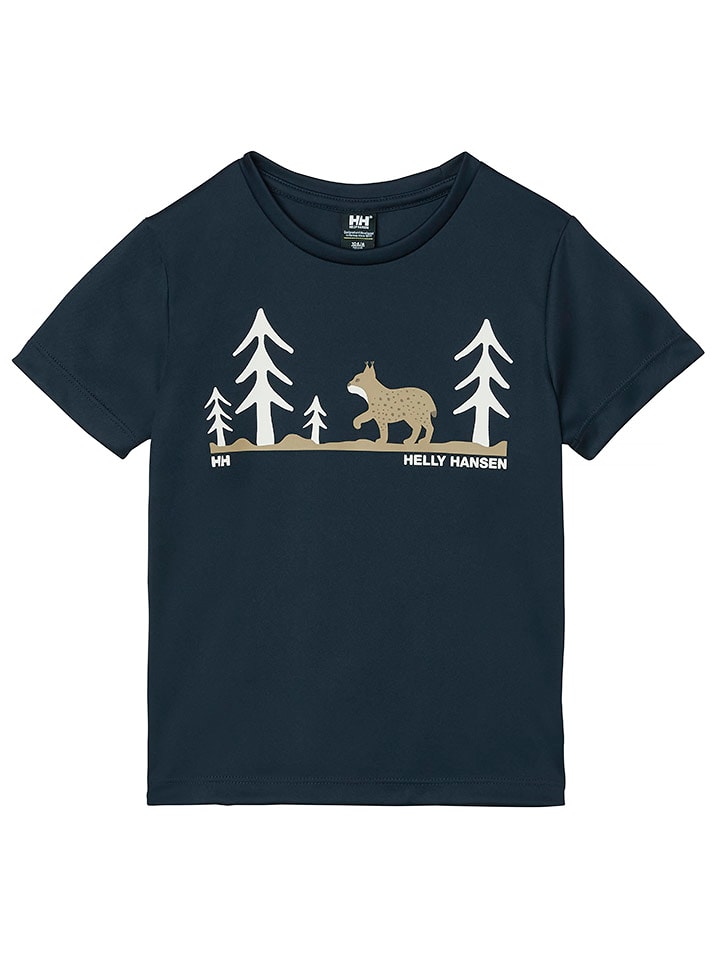 Helly Hansen Koszulka funkcyjna "Tech Graphic" w kolorze granatowym rozmiar: 122