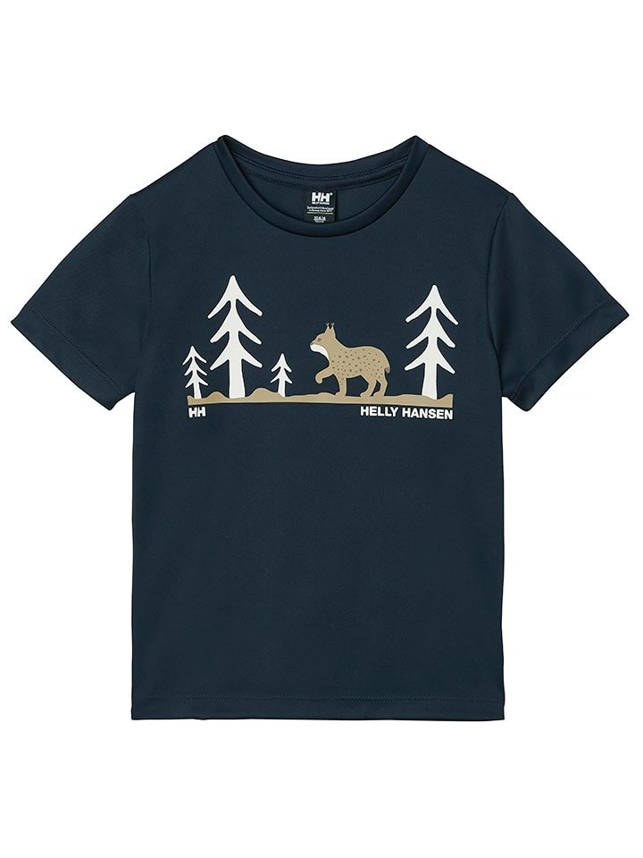 Helly Hansen Koszulka funkcyjna "Tech Graphic" w kolorze granatowym rozmiar: 122