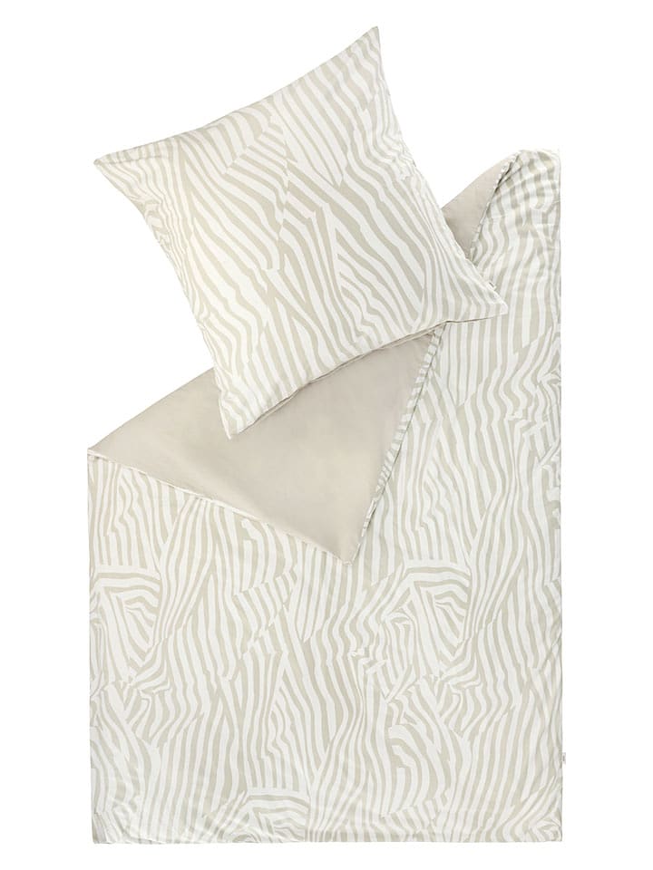 ESPRIT Komplet pościeli renforcé "Salo" w kolorze beżowym rozmiar: 155x220 cm