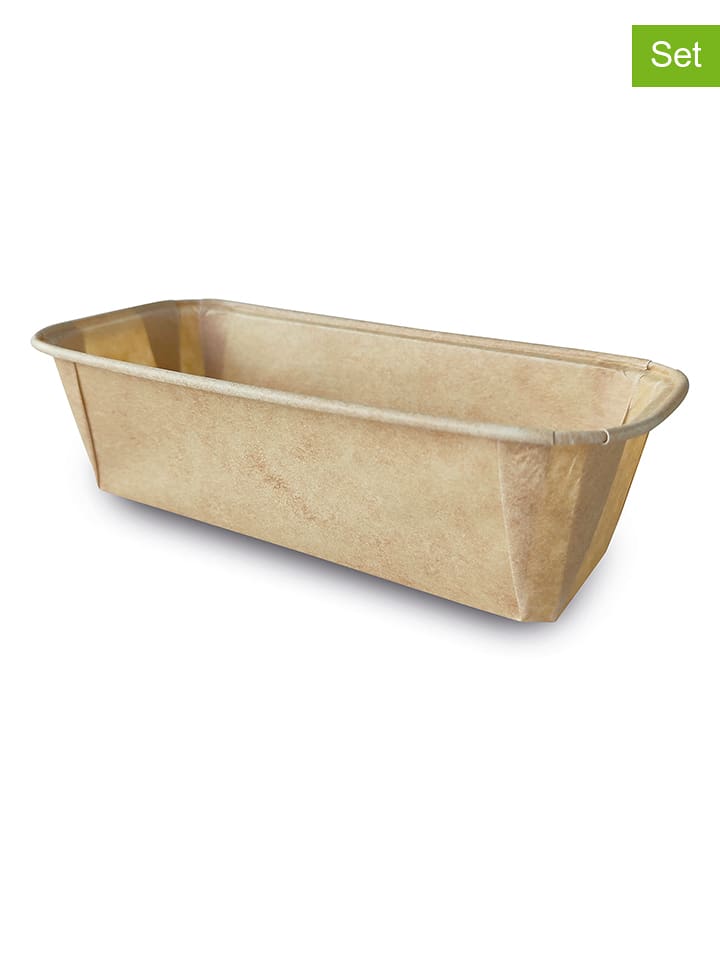 Guardini Papierowe formy (4 szt.) w kolorze beżowym do pieczenia - 19 x 8,7 x 5,5 cm rozmiar: onesize