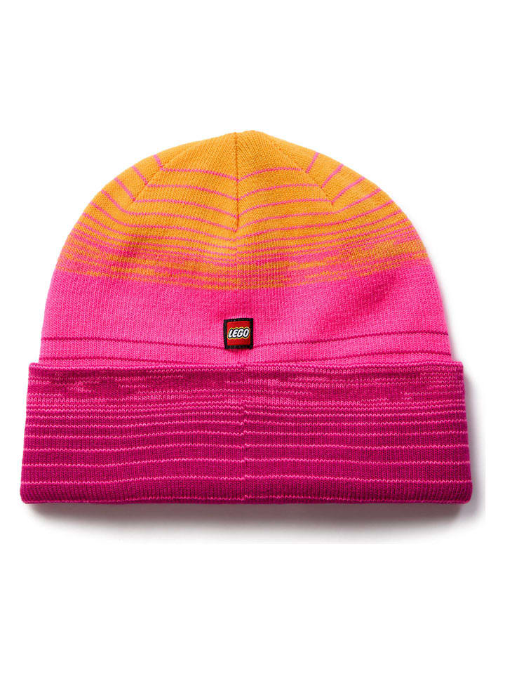 LEGO Czapka beanie "Alex" w kolorze różowo-pomarańczowym rozmiar: 50-52 cm
