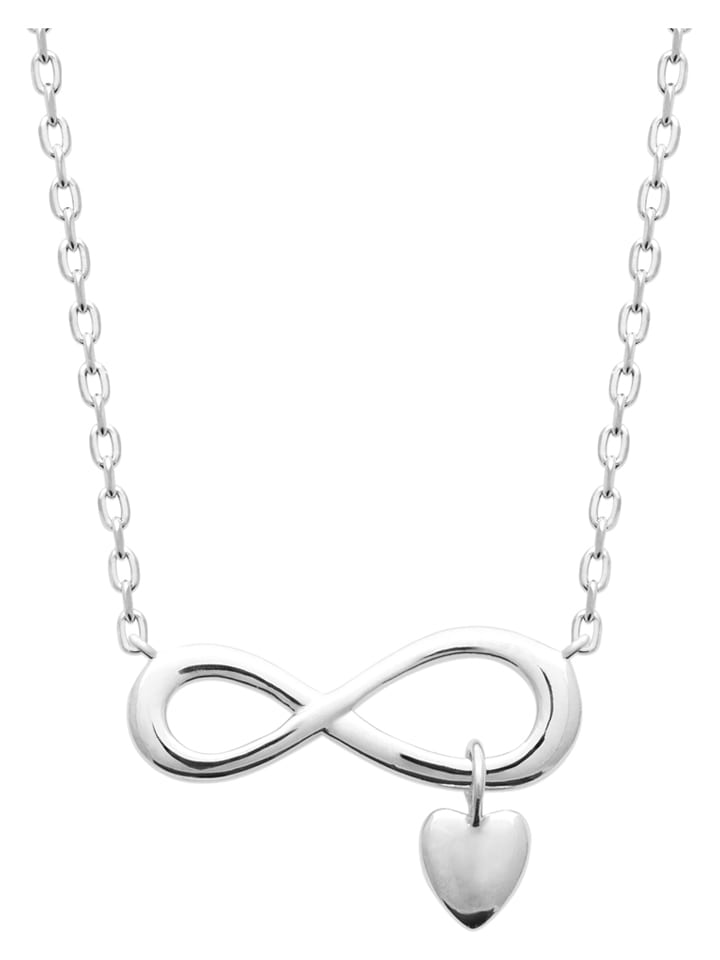 L'Atélier Précieux Srebrny naszyjnik z elementem ozdobnym - dł. 45 cm rozmiar: onesize