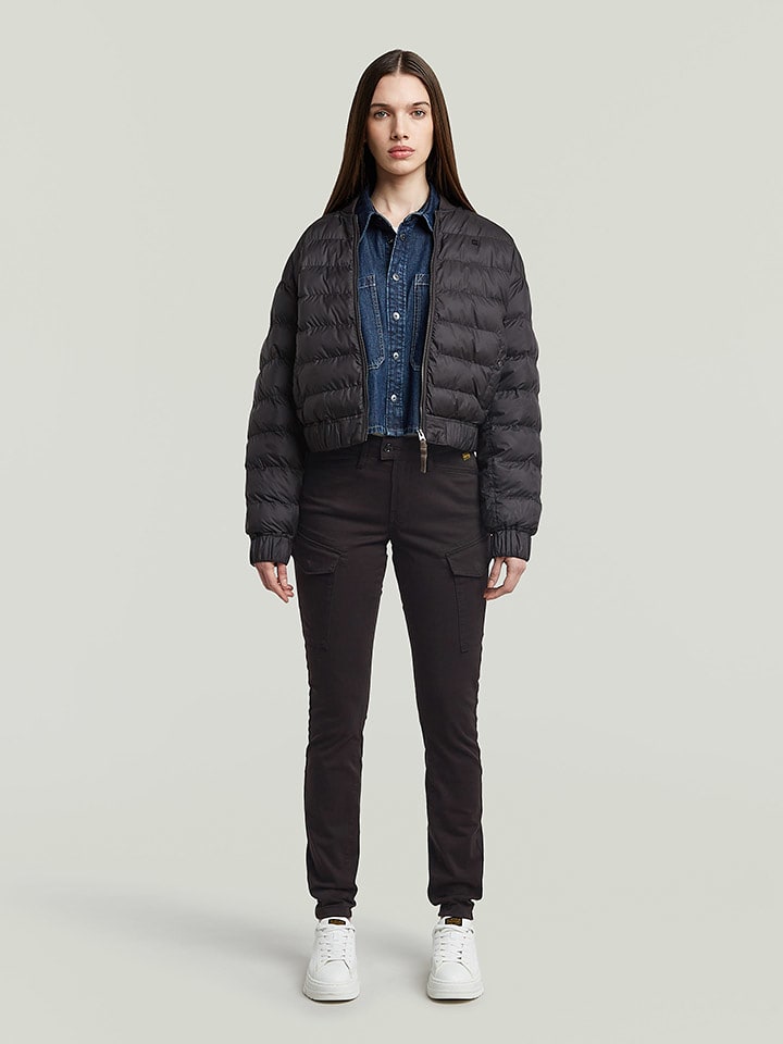 G-Star Kurtka pikowana w kolorze czarnym rozmiar: L