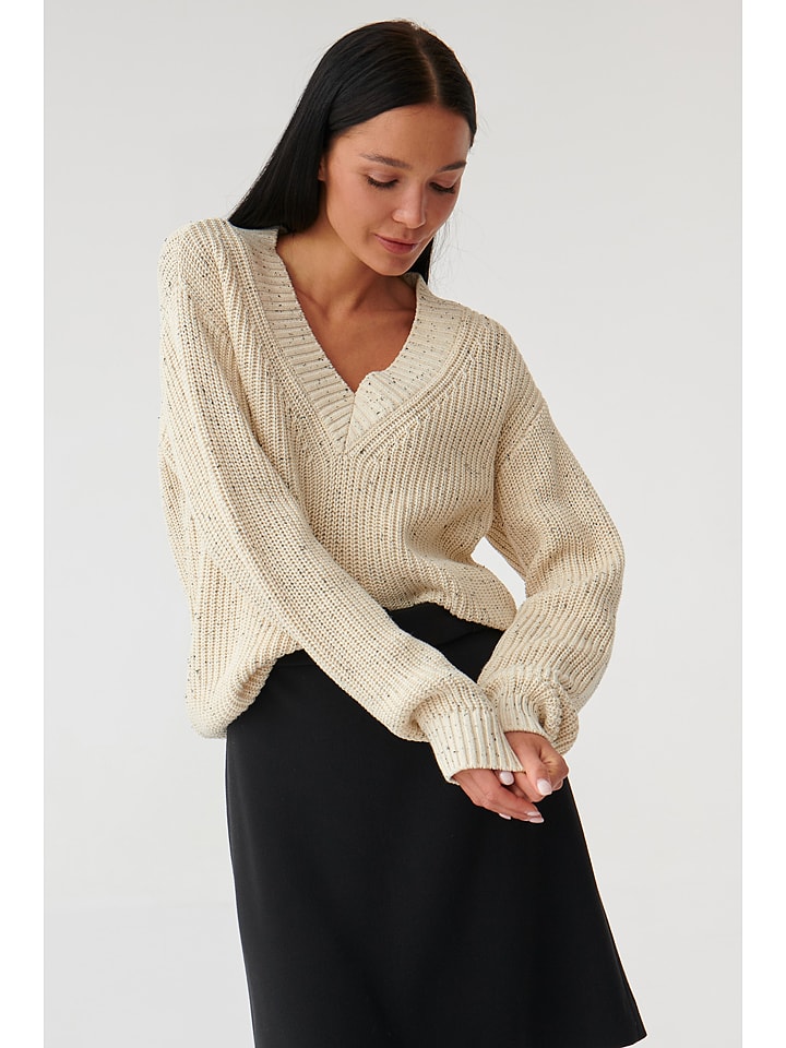 TATUUM Sweter w kolorze beżowym rozmiar: XL