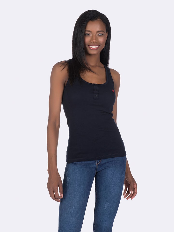 Top w kolorze granatowym