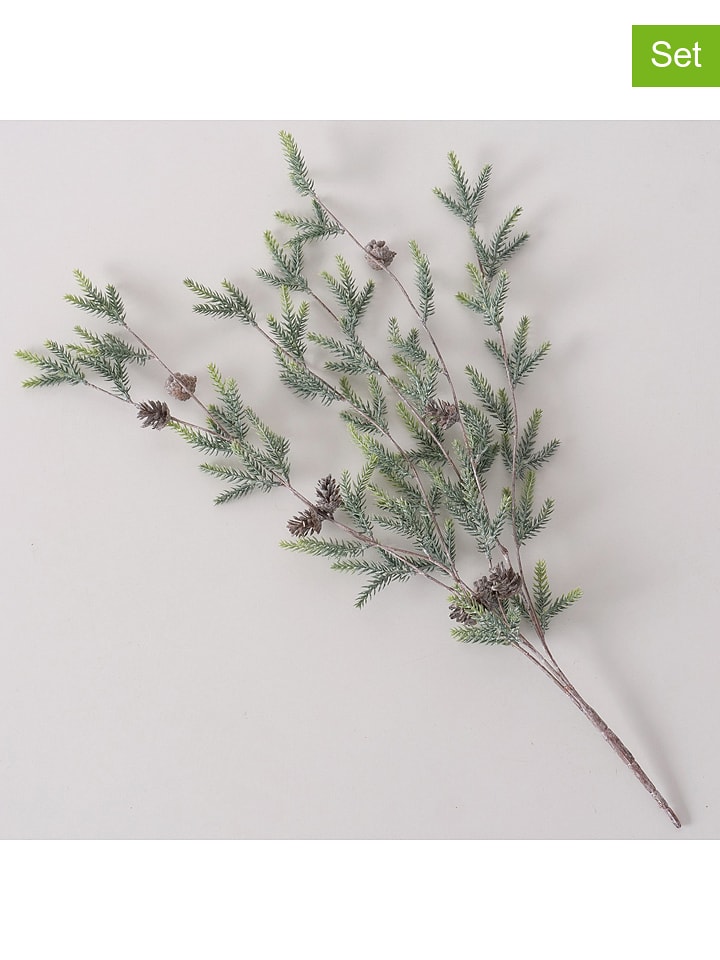 Boltze Dekoracyjne gałązki (4 szt.) w kolorze zielonym - dł. 70 cm rozmiar: onesize