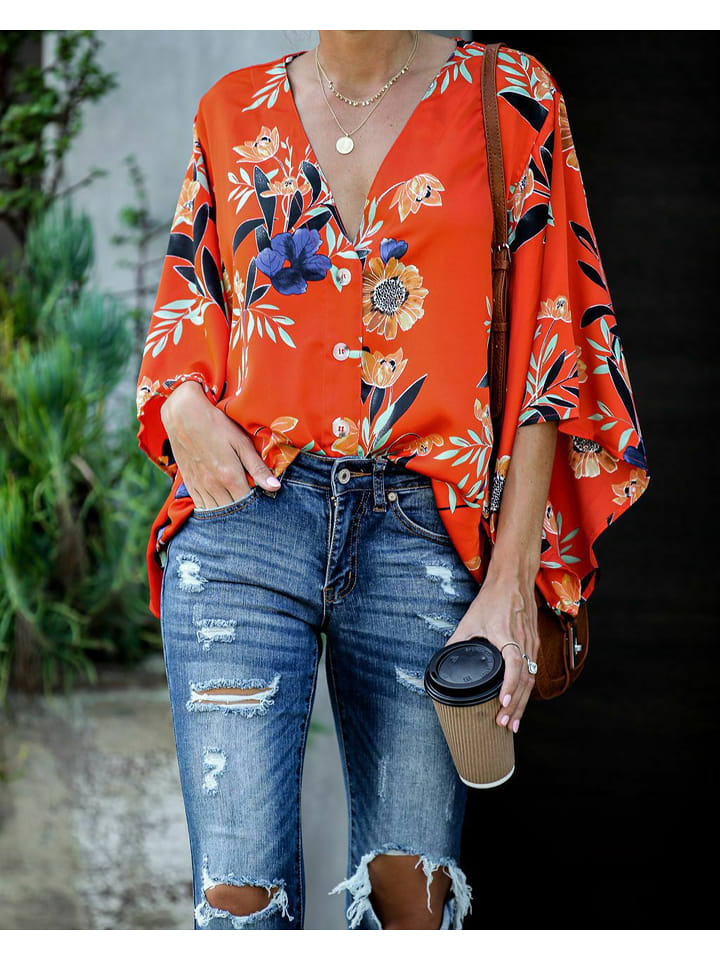 Milan Kiss Bluzka w kolorze pomarańczowym rozmiar: M