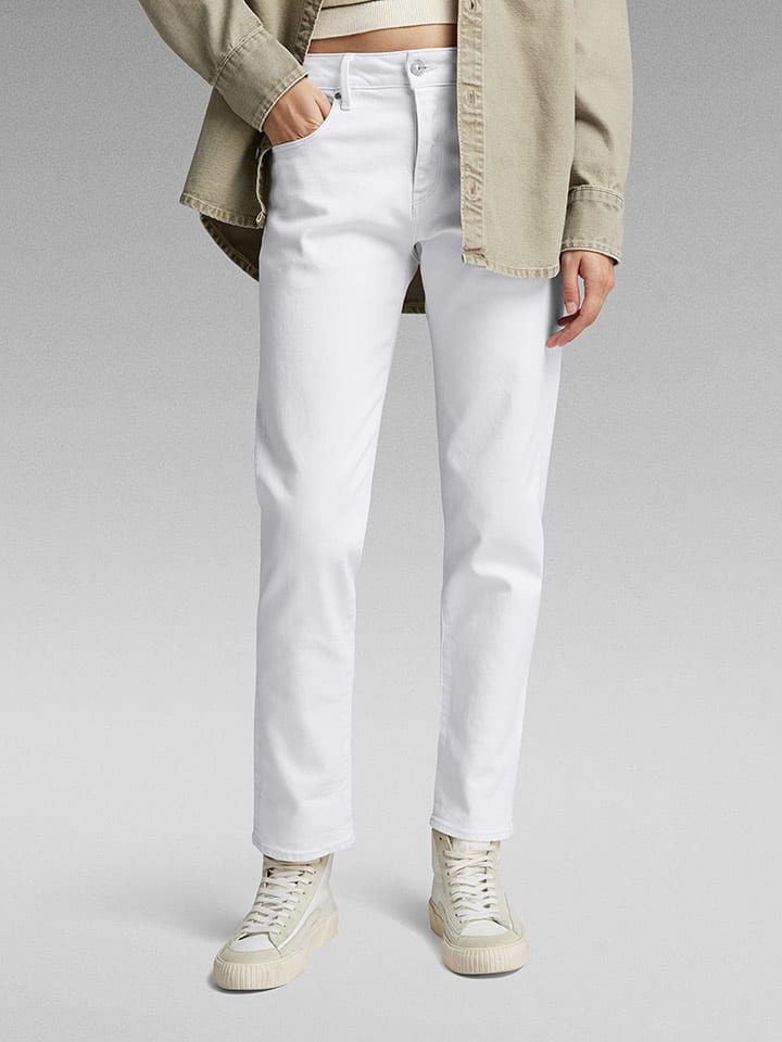 G-Star Dżinsy - Boyfriend fit - w kolorze białym rozmiar: W30/L32