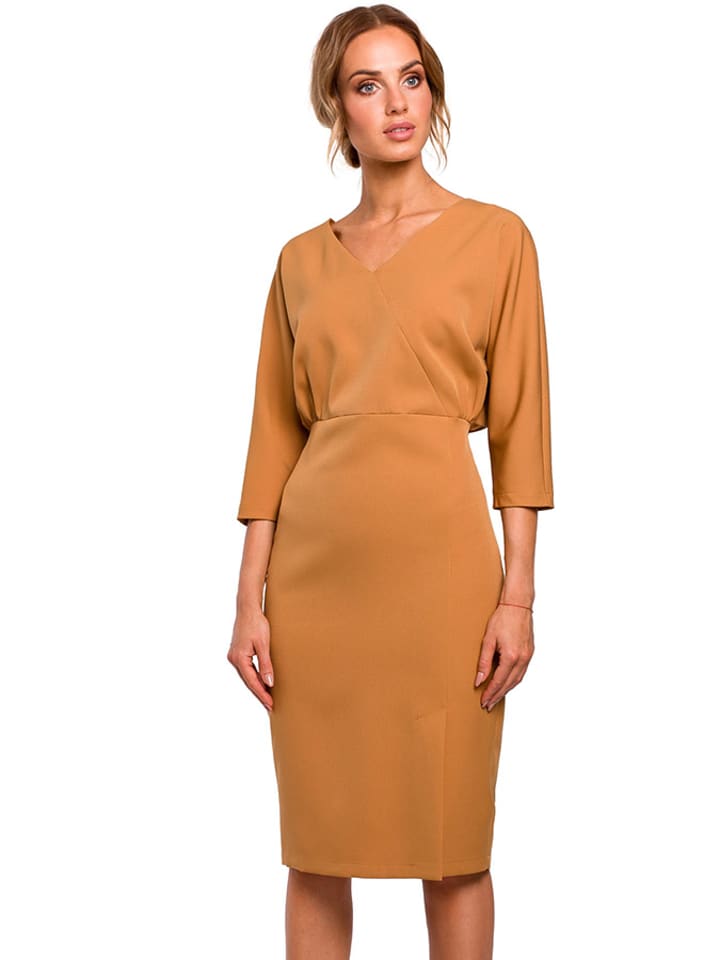 made of emotion Sukienka w kolorze musztardowym rozmiar: L