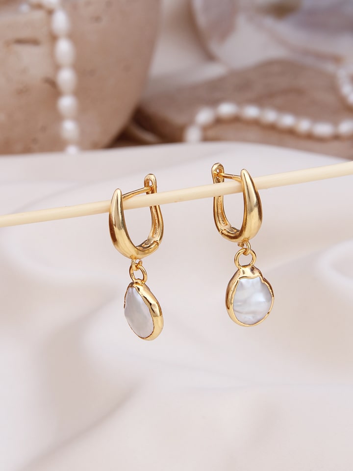 L'Atelier de Gaia Pozłacane kolczyki z perłami rozmiar: onesize