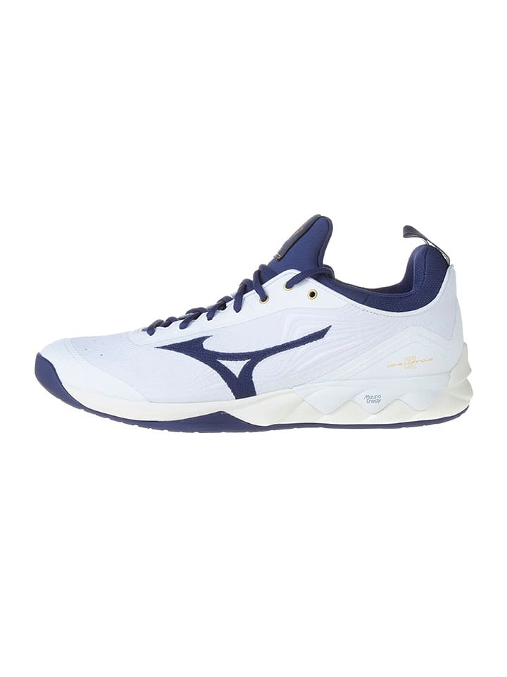 Mizuno Buty "Wave Luminous" w kolorze biało-granatowym do siatkówki rozmiar: 46,5