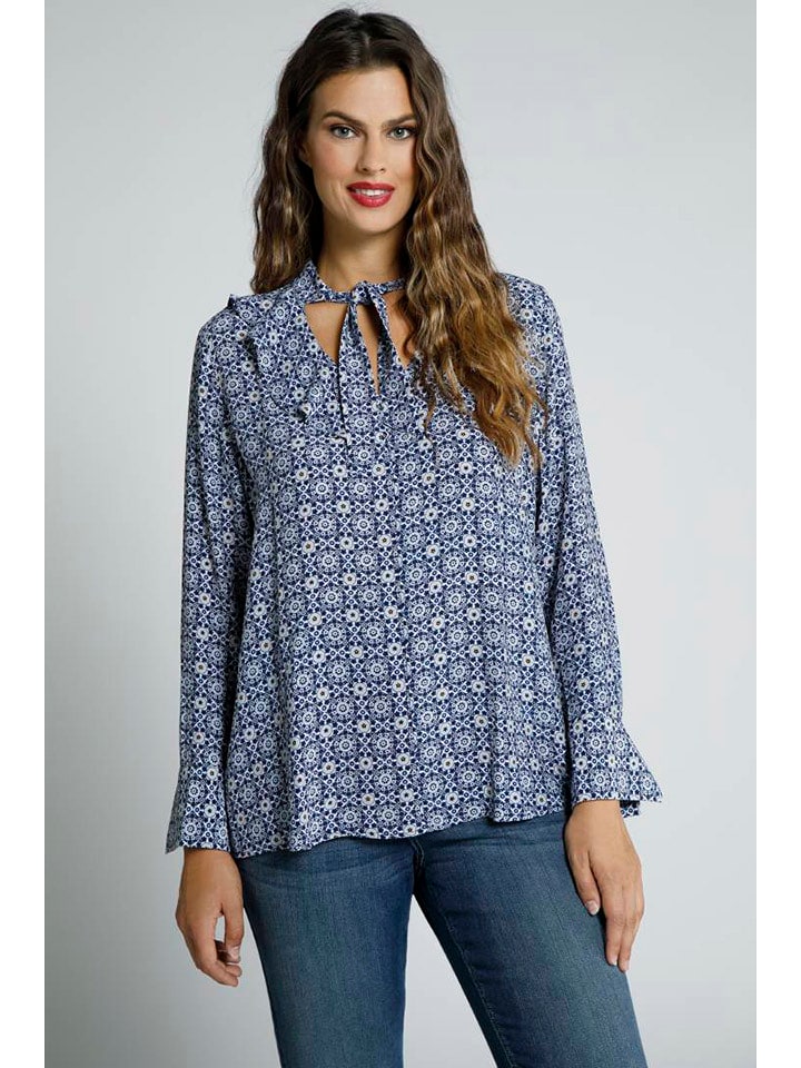 Ulla Popken Bluzka w kolorze niebieskim rozmiar: 54/56