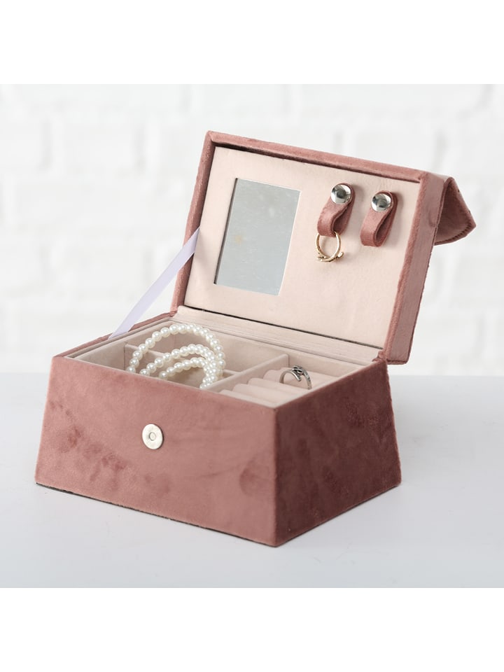 Boltze Pojemnik "Clea" w kolorze szaroróżowym na biżuterię - 18 x 12 cm rozmiar: onesize