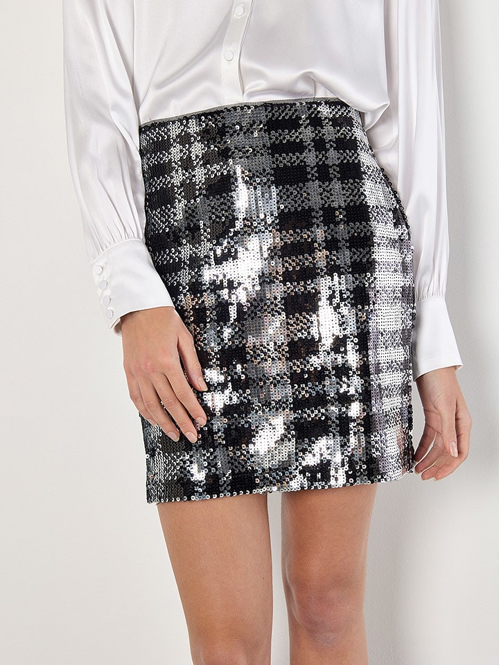 Apricot Spódnica w kolorze srebrno-czarnym rozmiar: XL