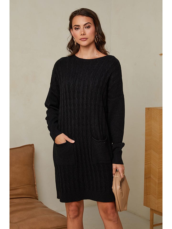 UNANYME Georges Rech Sukienka dzianinowa w kolorze czarnym rozmiar: 34/36