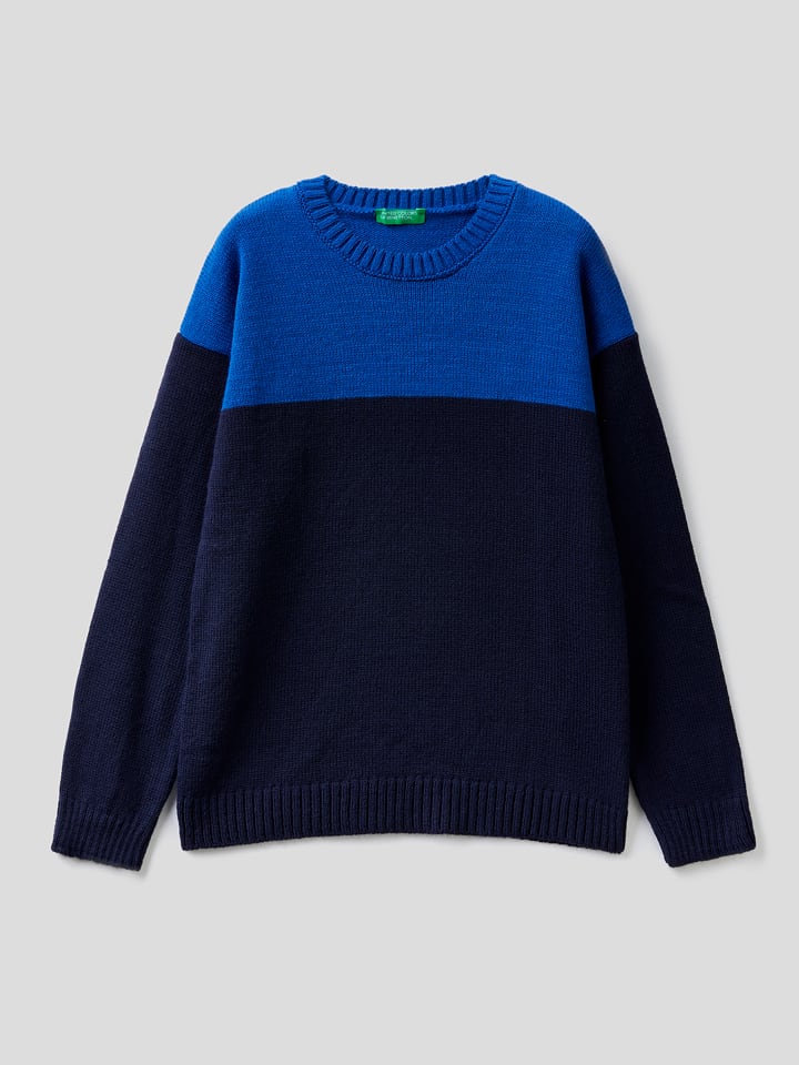 Benetton Sweter w kolorze granatowo-niebieskim rozmiar: 130