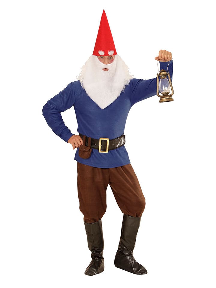 Carnival Party 5-częściowy kostium w kolorze brązowo-niebieskim rozmiar: L