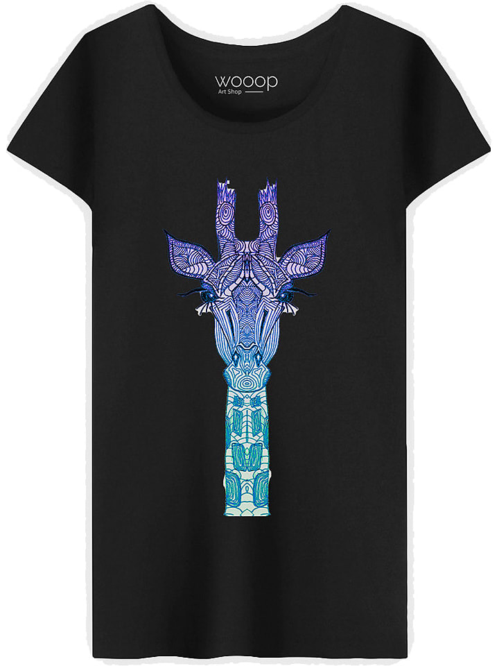 WOOOP Koszulka "Giraffe Mint" w kolorze czarnym rozmiar: XL