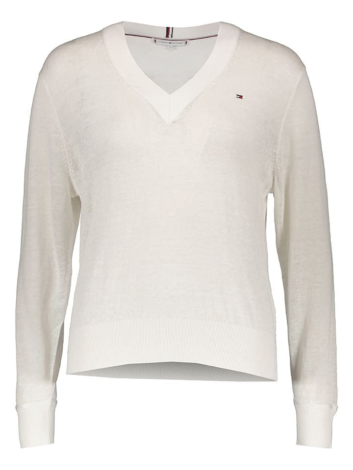 Tommy Hilfiger Sweter w kolorze kremowym rozmiar: XS