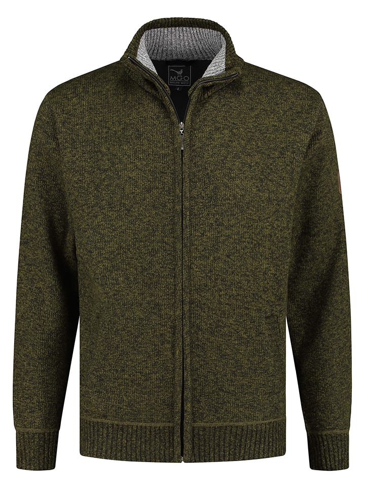 MGO leisure wear Kardigan "Pine" w kolorze oliwkowym rozmiar: 3XL
