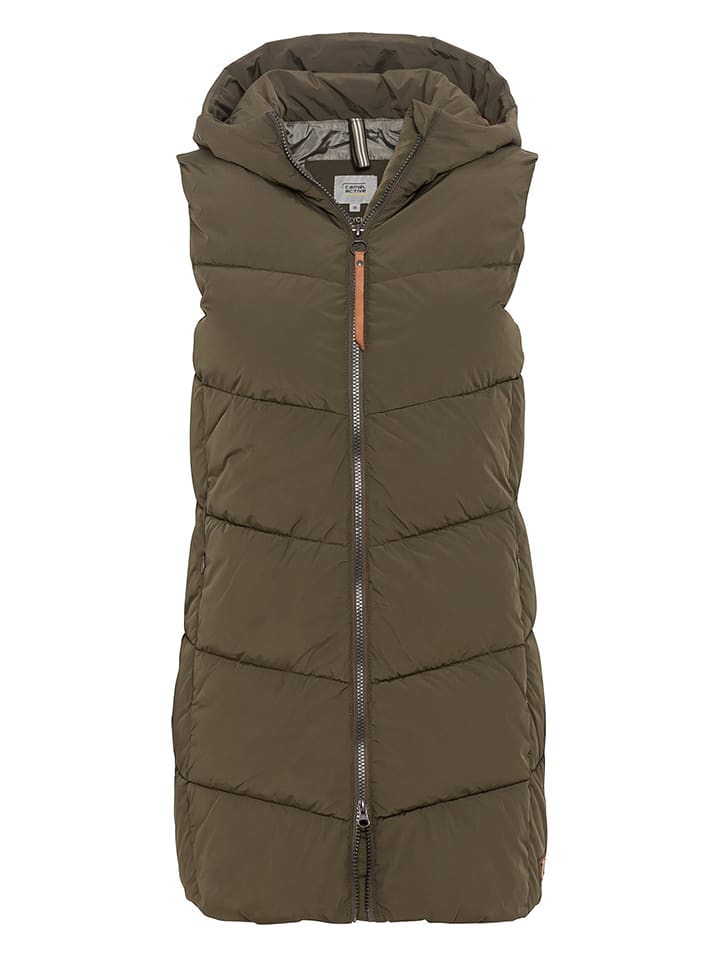 Camel Active Kamizelka pikowana w kolorze khaki rozmiar: 44