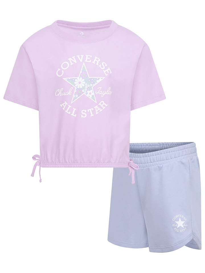 Converse 2-częściowy zestaw w kolorze błękitno-fioletowym rozmiar: 110/116
