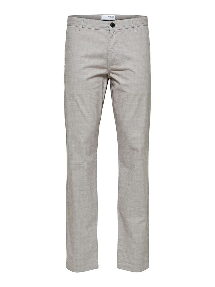 SELECTED HOMME Spodnie chino "Connor" w kolorze szarym rozmiar: W36/L32