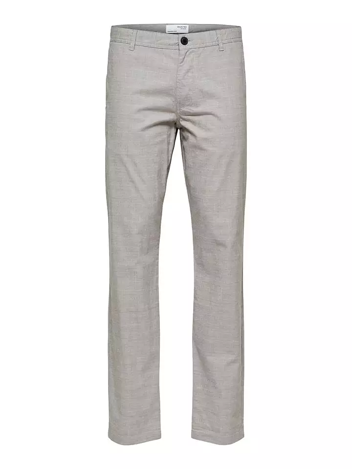 SELECTED HOMME Spodnie chino "Connor" w kolorze szarym rozmiar: W36/L32